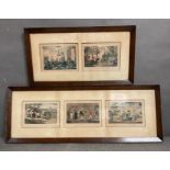 Five framed etchings of sporting scenes by Henry Aiken