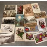 A selection of Vintage postcards, various themes and styles