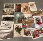 A selection of Vintage postcards, various themes and styles