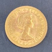 A 1966 Gold Sovereign Coin