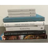 Eight travel themed reference books
