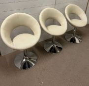 Four swirl, faux leather kitchen stools