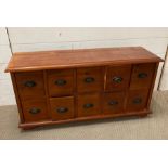 A contemporary apothecary bank of drawers 93cm x 46cm x 30 cm