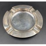 A silver ashtray, hallmarked for Birmingham 1966 by D Bros (Approximate Total weight 79g) 11 cm in