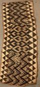 Vintage Kuba tribal textile cloth wall hanging with repeating pattern 140 cm x 33 cm
