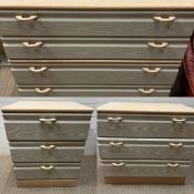 A G Plan chest of drawers 90x46x97 with two matching bedsides