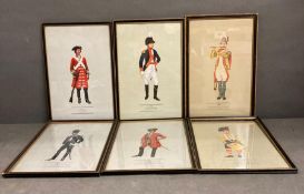 A selection of six military prints of individual soldiers by P H Smitherman