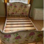 A Louis style French 4'6" bed with upholstered ends.