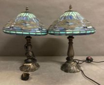 A Pair of Tiffany style lamps