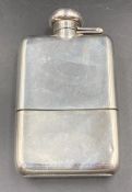 A silver hip flask, hallmarked for Sheffield by William Hutton & Sons Ltd 1914