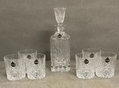 Argyle Fine Cut Crystal tumblers and decanter set