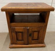 A small hardwood side cabinet 70cm x 44cm x75cm