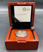A boxed 2019 Gold Proof Sovereign coin