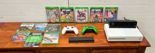 XBOX One console with games