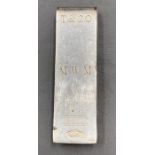 A Tiffany silver money clip, engraved M W M.