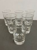 A selection of Simon Pearce hand blown glass tumblers