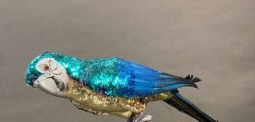 A Gisela Graham sequined parrot (Approx 70cm)