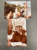 Movie Memorabilia: Two photos from the Indiana Jones film one of Pamela Mann and the other of Steven