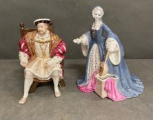Two Wedgwood figures Henry VIII and Jane Seymour