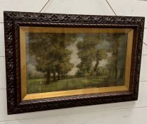 A pastel signed lower right R Thomas 1910, Country Lane