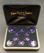 A set of Kilgour French & Stanbury racing themed buttons