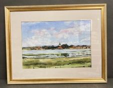 A watercolour signed lower right Patrick Galvan