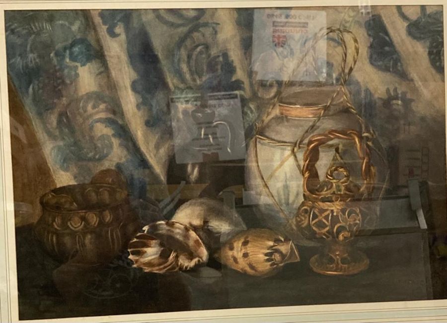 A still life watercolour signed Mary Tiarks dated 1895 - Image 2 of 3