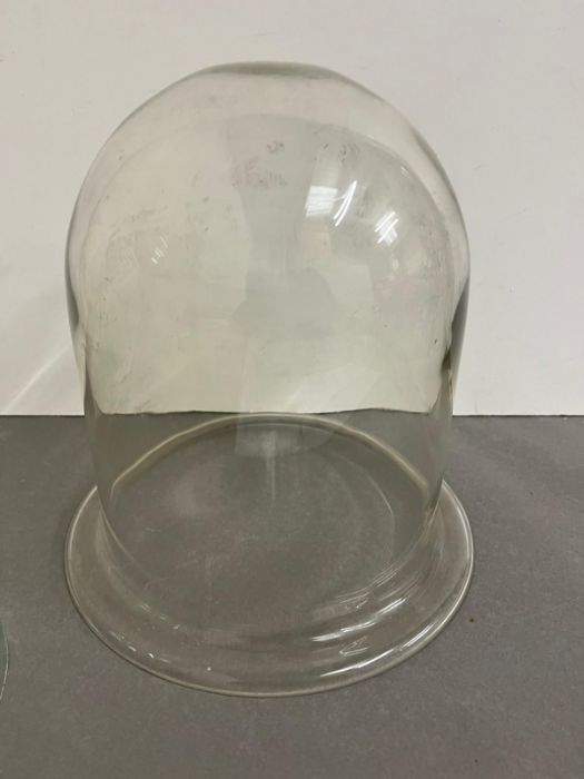 A glass dome with with rim/top hat style (27cm x 26cm) - Bild 4 aus 6