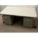 A Mid Century Desk 72cm H x 80cm x 160cm