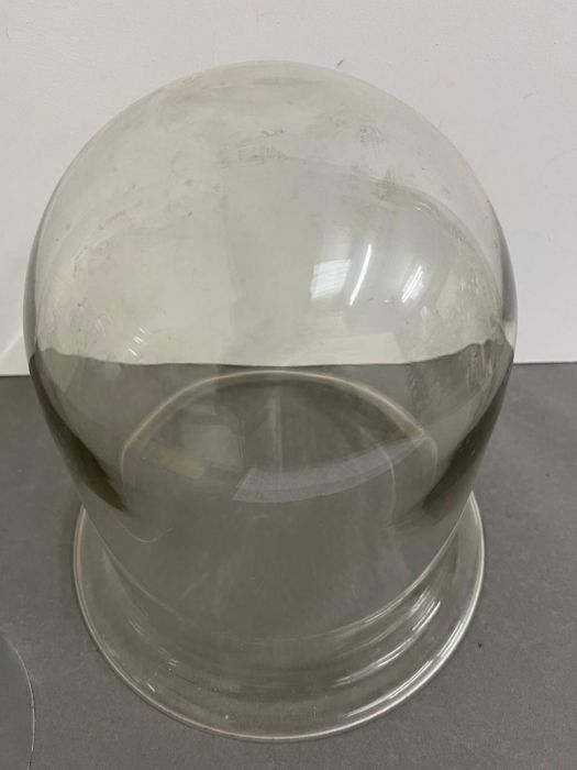 A glass dome with with rim/top hat style (27cm x 26cm) - Bild 6 aus 6