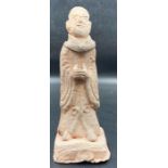 An Antique Chinese terracotta figure, marked to base 16cm H