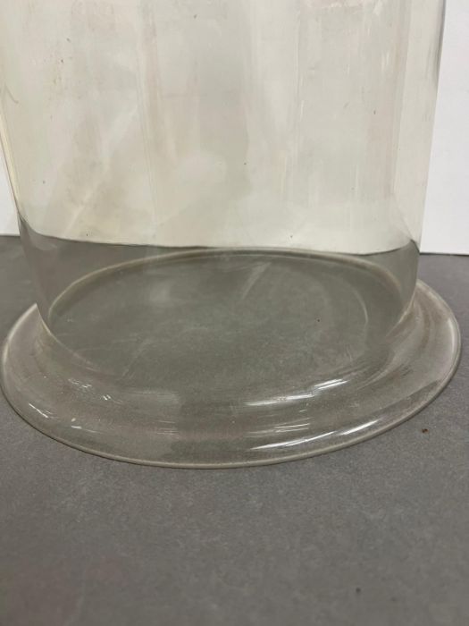 A glass dome with with rim/top hat style (27cm x 26cm) - Bild 2 aus 6