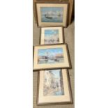 A set of four watercolours of Venetian views, attributed to F Silvani 1823-1899