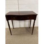 A mahogany side table with drawer to centre (H78cm W85cm D47cm)