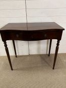 A mahogany side table with drawer to centre (H78cm W85cm D47cm)