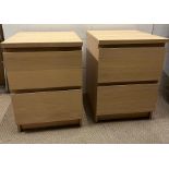 A pair of modern bedside tables 41cm x 48cm x 55cm