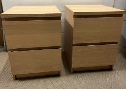 A pair of modern bedside tables 41cm x 48cm x 55cm