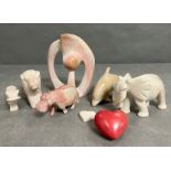 A wide selection of stoneware, decorative items and sculpture