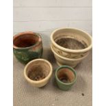 A selection of mixed garden pots