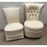 Two bedroom chairs with matching upholstery