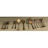 Grenadier Silversmiths fish knives set and assorted cutlery