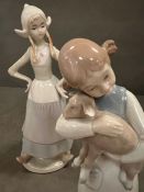 Two Lladro style figures