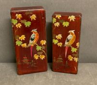 Two ornate Oriental themed lacquered boxes