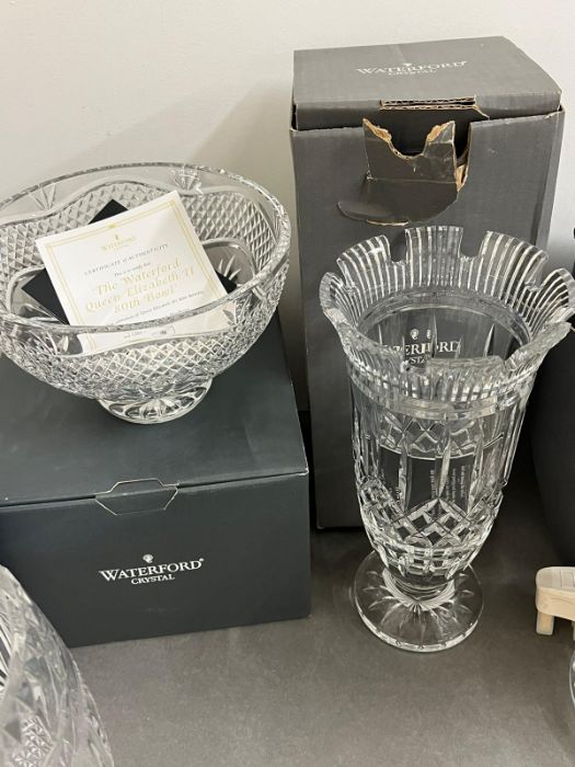 Three Waterford crystal pieces and one Royal Doulton vase - Image 2 of 5