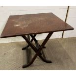 A folding table