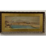 A watercolour "Where the river Siague joins the sea near Cannes" by John Surtees signed bottom left