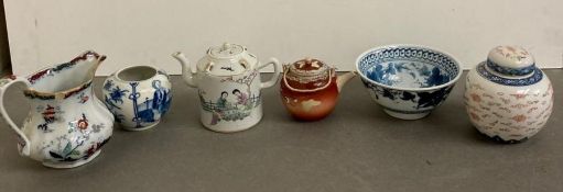 A selection of oriental style ceramics