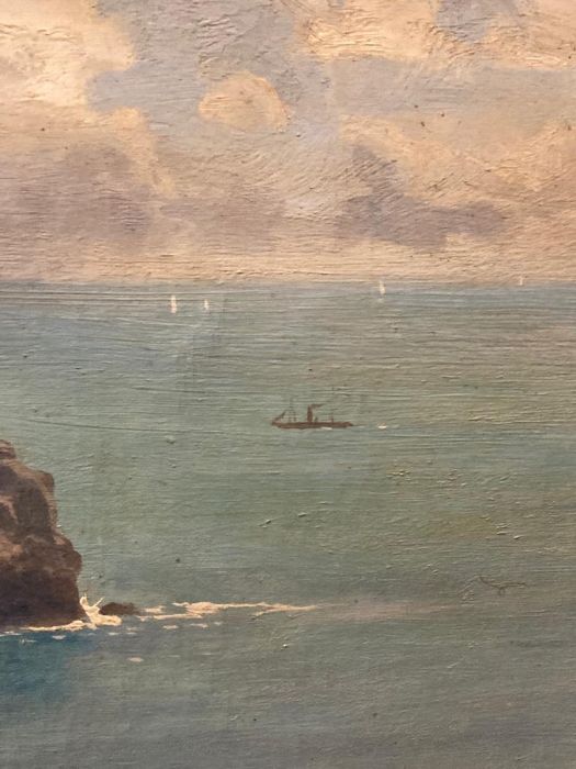 An oil on canvas of a Cornish coastal scene signed bottom left A.R Collier (103cm x 77cm) - Image 4 of 7