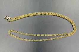 A 9ct gold necklace (Approximate Total Weight 6.6g)