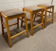 Three Mid Century stools